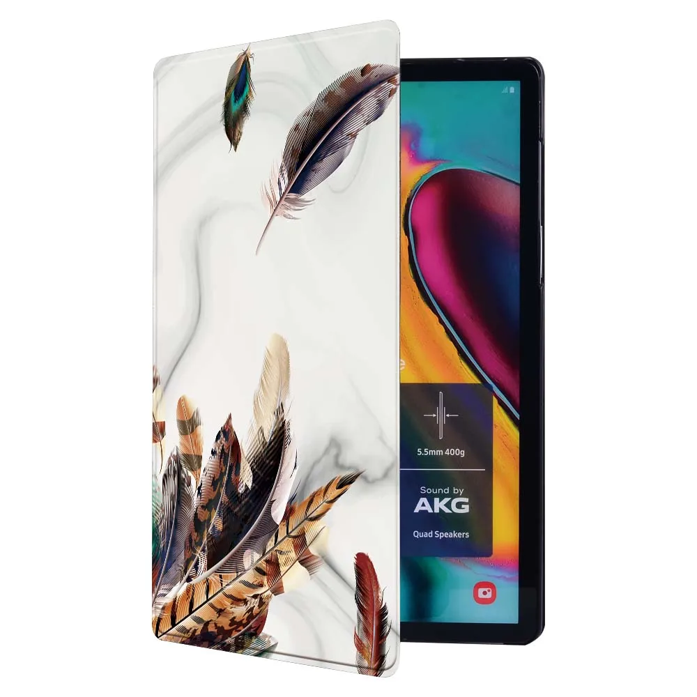 Capa de Couro para Tablet para Samsung Galaxy Tab s4 T820 10.5 S5e T720 s6 T865 s6 Lite 10.4 P610 P615 s7 T870 T875 11 Capa de Pena - Imagem 3