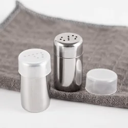 Mini Stainless Steel Spice Shaker Set - 2 - Pack Seasoning Dispensers (2 Piece Set)