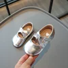 Children's Leather Shoes Solid Color Girls Ballet Shoes Fashion Simple Princess Versatile Kids Party Shoes Gold Silver Causal 3