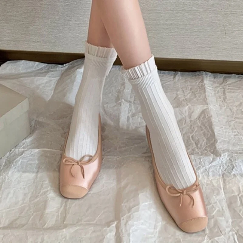 Square Toe Ballet Flats Mary Janes Shoes for Women 2023 Elegant Heeled Silver Loafers Summer Ladies Shoes on Offer Footwear New 4
