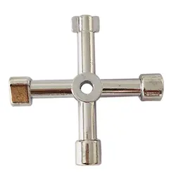 Clé à molette en alliage de Zinc 4 en 1, outil polyvalent, clé croisée, armoire de commande électrique, outil de tuyau d'ascenseur de voiture 