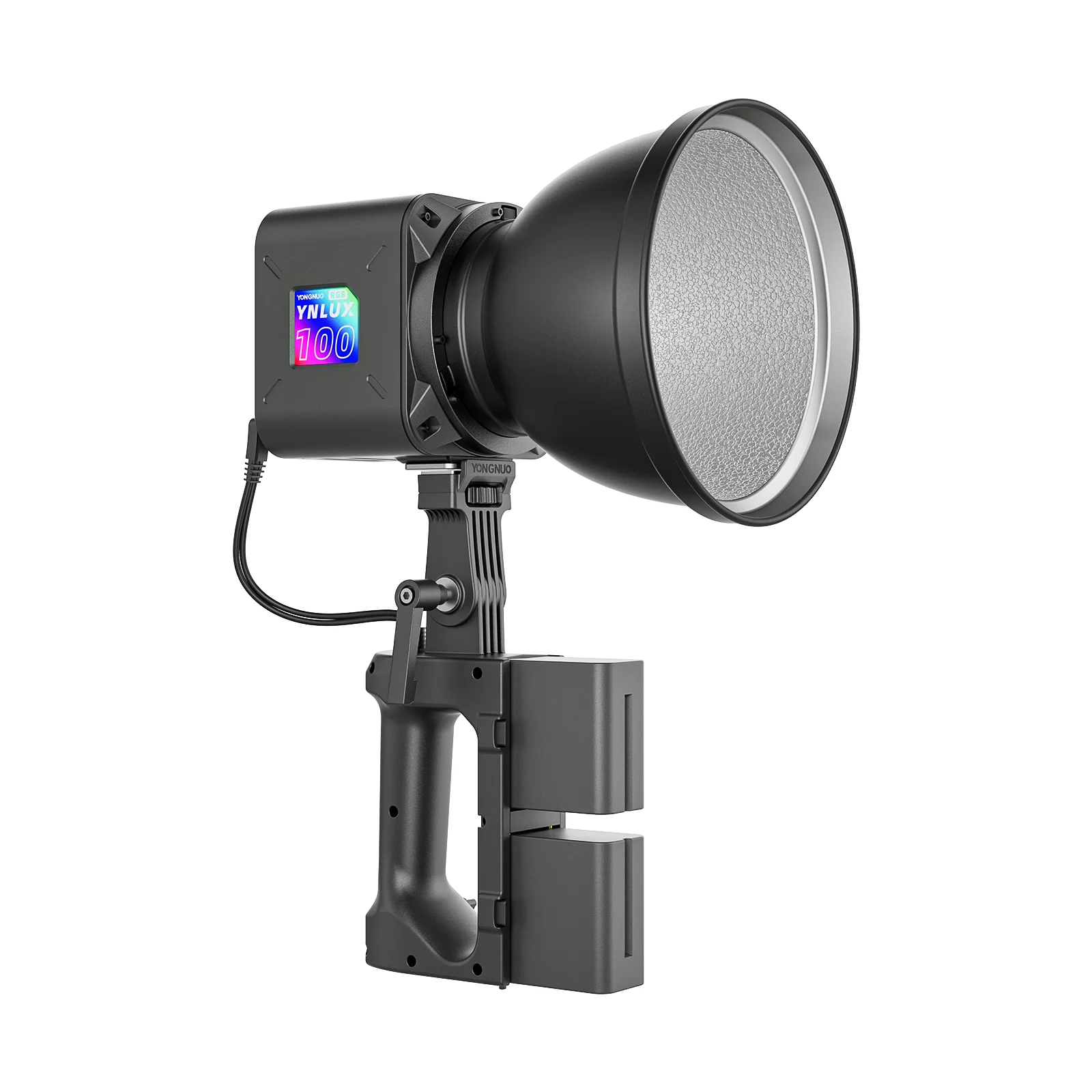 Yongnuo 휴대용 야외 COB LED 조명 마운트, LUX100RGB YNLUX100 RGB 120W, 2700K-10000K 보웬스