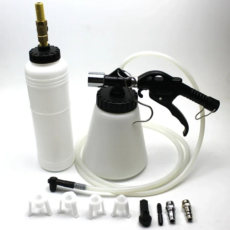 Brake Bleeder Kit 1L 0.75L Capacity Car Brake Bleeder Pumping Fluid Pump Kit Oil Change Purge Tank Tubes Repair Tools Truck Automobile Accessories