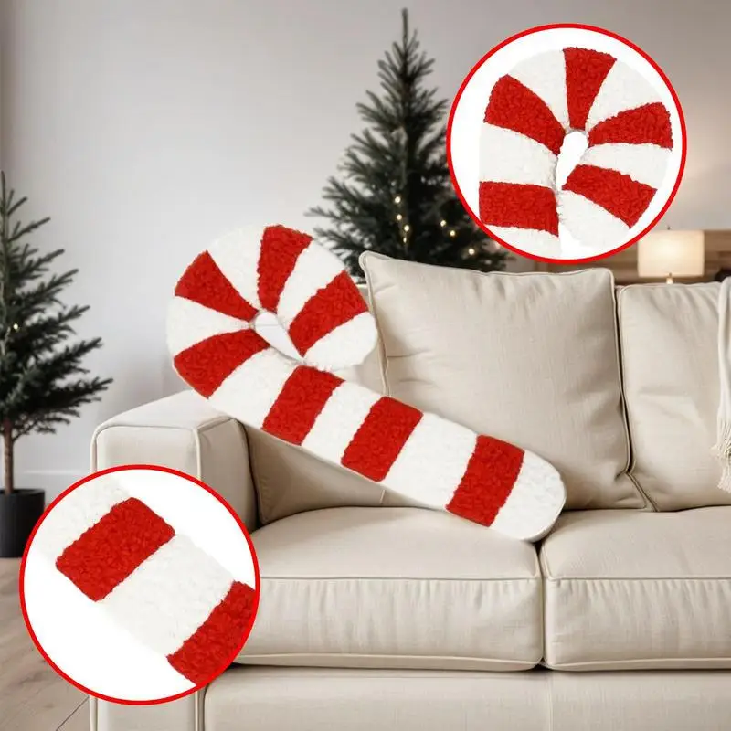 Christmas Candy Pillow Soft And Comfortable Candy Cane Throw Pillow Sofa Bed Decorative Chair Cushion Christmas Gift For Kids 5