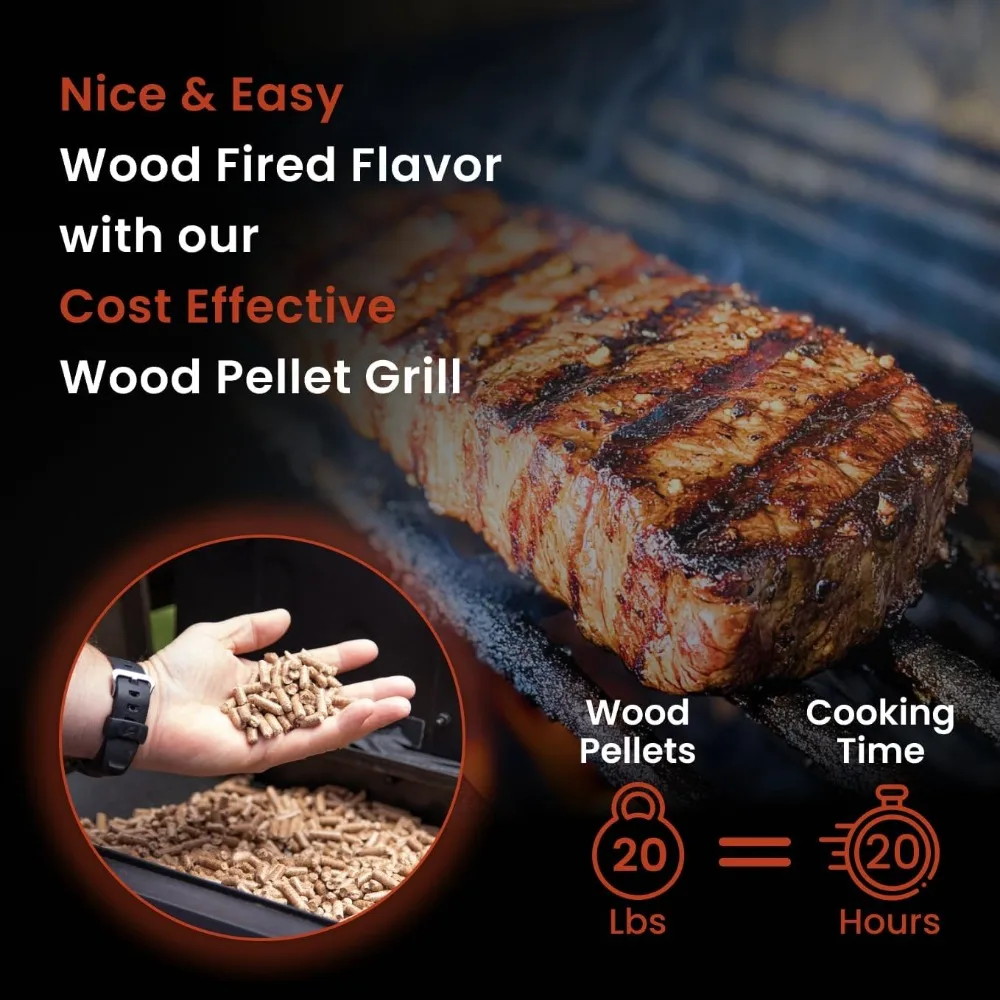 ZPG-450A Wood Pellet Grill & Smoker with PID Controller 8 in 1 BBQ Grill Auto Temperature Control, 450 Sq in Black 3