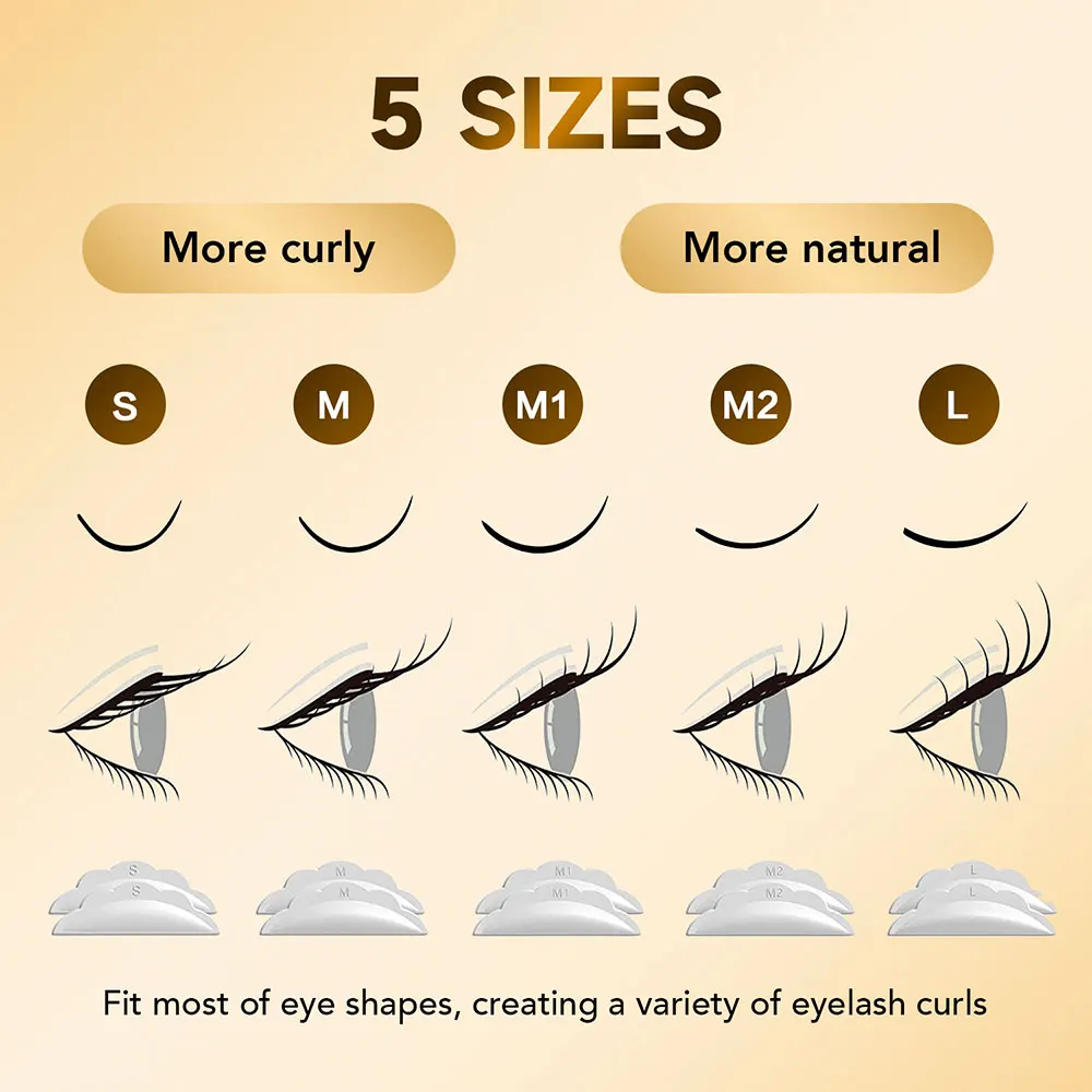 Gollee Wimpern- und Augenbrauenlifting-Set für 4-6 Wochen Halt, inklusive Wimpernzange, Wimpernwelle, Pflege- und Make-up-Tools_voghion.com