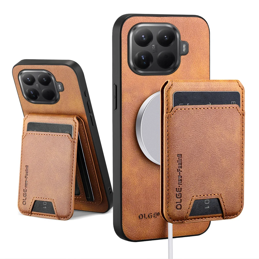 Magnetic Leather Wallet Card Holder Case with Stand Feature and Soft Back s