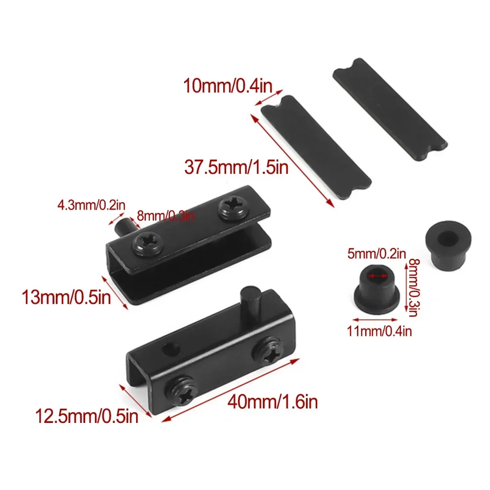 Pack of 2 Stainless Steel Glass Door Hinges 5-6mm Thick Glass Convenient Secure Installation stainless steel hinges door hinges