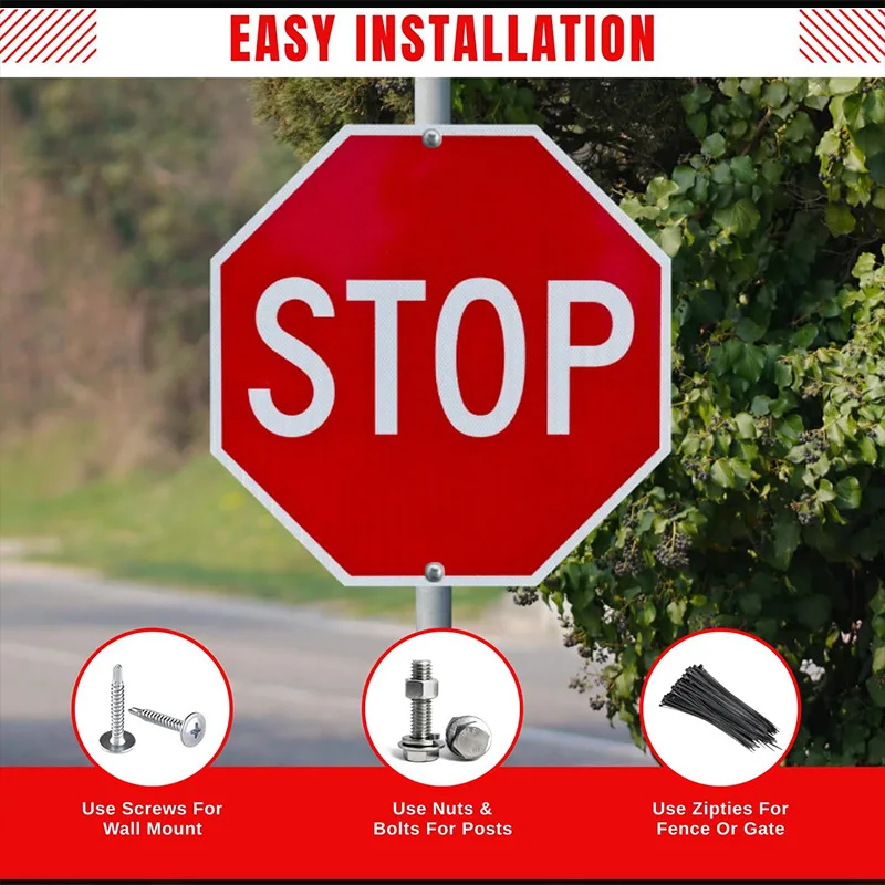 Safety Signage with Aluminum Plate Non-Adhesive Warning Sign for Indoor Use Customizable Size And Language