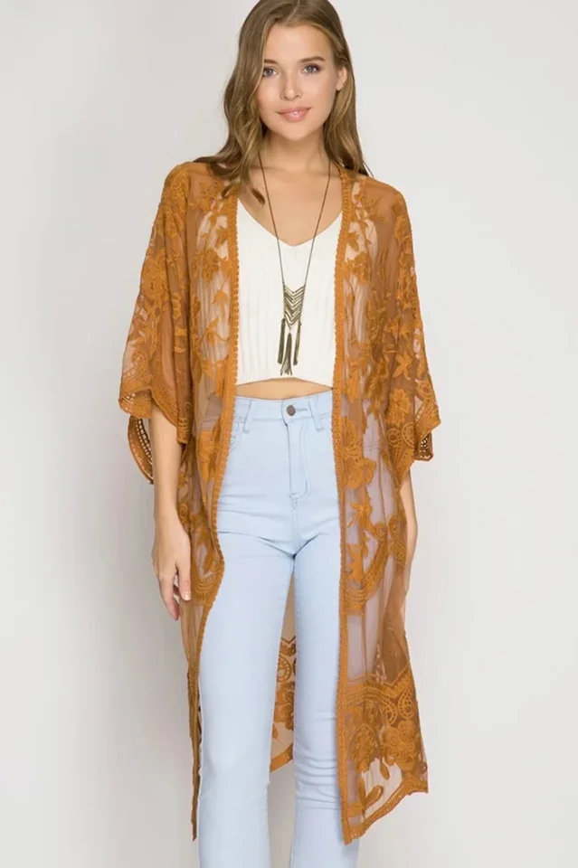 Lose Tops Damen Frühling Sommer sexy transparente Strand vertuschen aushöhlen gehäkelte Spitze Hemd Frauen Langarm Spitze Blusen  200000345