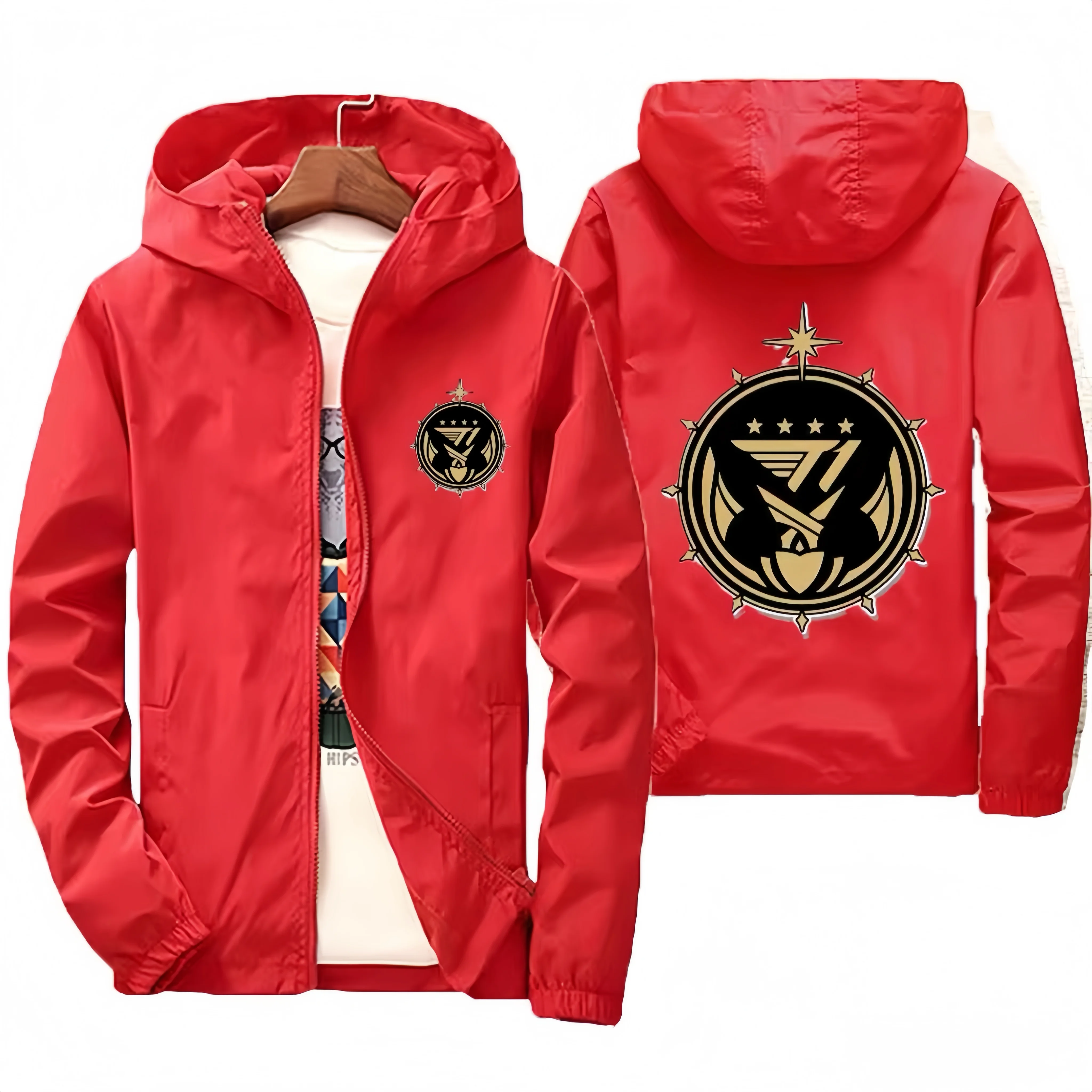 Spring and summer new men's T1 LOL LCK SKT outdoor casual jacket, waterproof hoodie and fashionable street style.