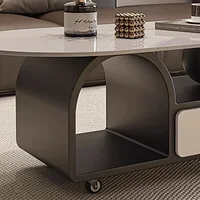 Table basse vintage de luxe, table basse moderne, table d'appoint tendance avec rangement, Mesa De Centro, meubles de salon 4