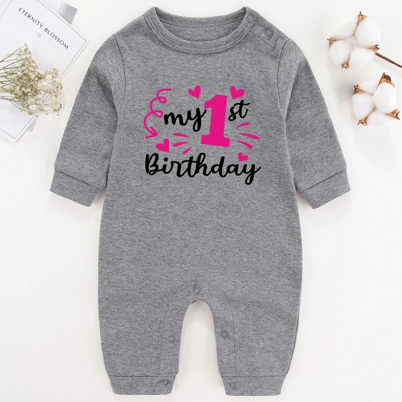 It's My Half Birthday Girls Outfits Long Sleeve Newborn Baby Boy Winter Clothes Cotton Infant One Piece Baby Romper Autumn Warm Baby Bodysuits 