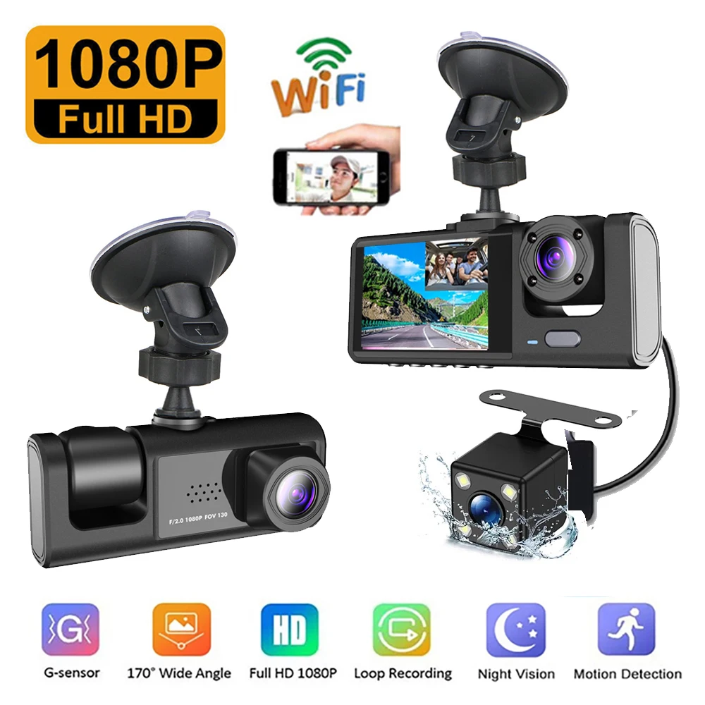 

Car DVR WiFi Dash Cam Vehicle Camera 1080P HD Drive Video Recorder Rear View Black Box Auto Dashcam Car Accessories Night Vision