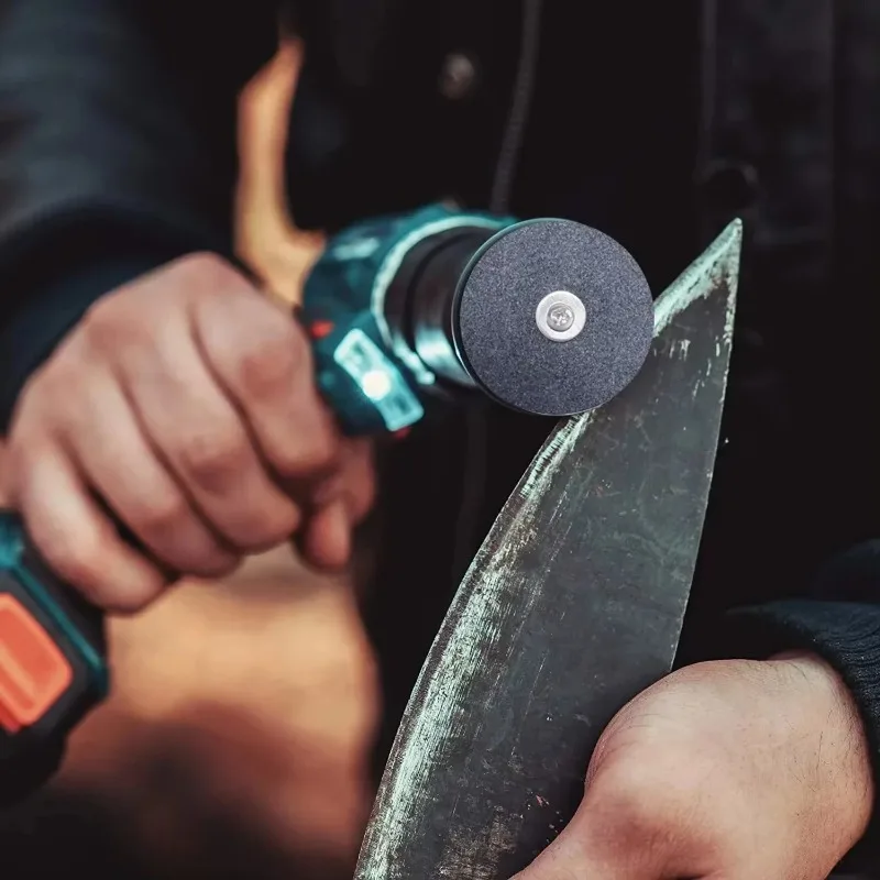 Professional Electric Lawn Mower Blade Sharpener - Precision Grinding with Dual Whetstone & Abrasive Head for Garden Tool