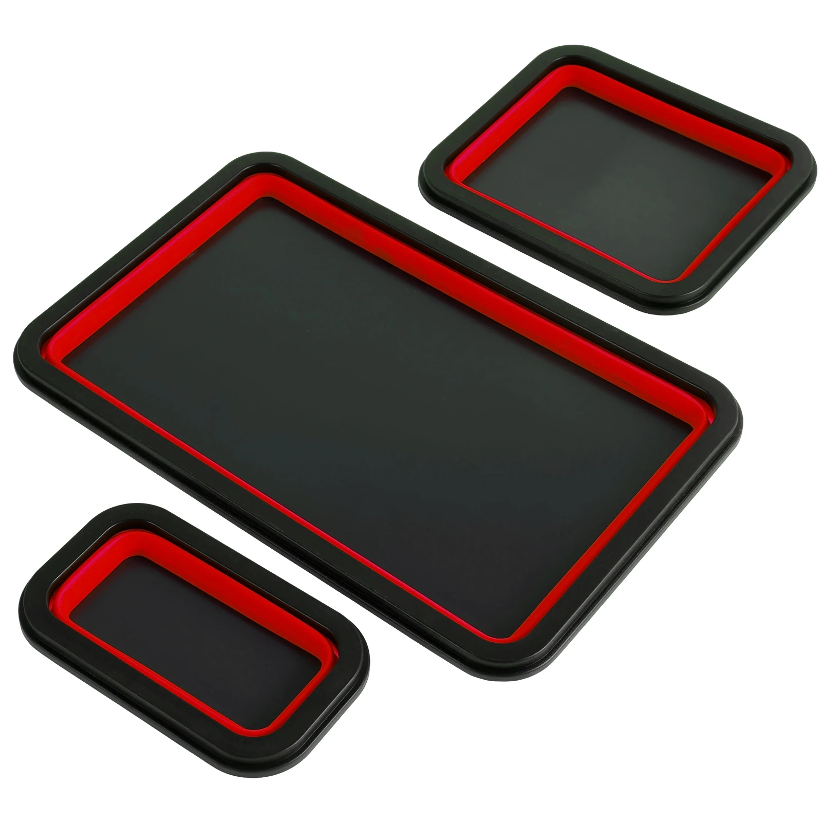 Opvouwbare siliconen magnetische onderdelenbakset met 3 maten