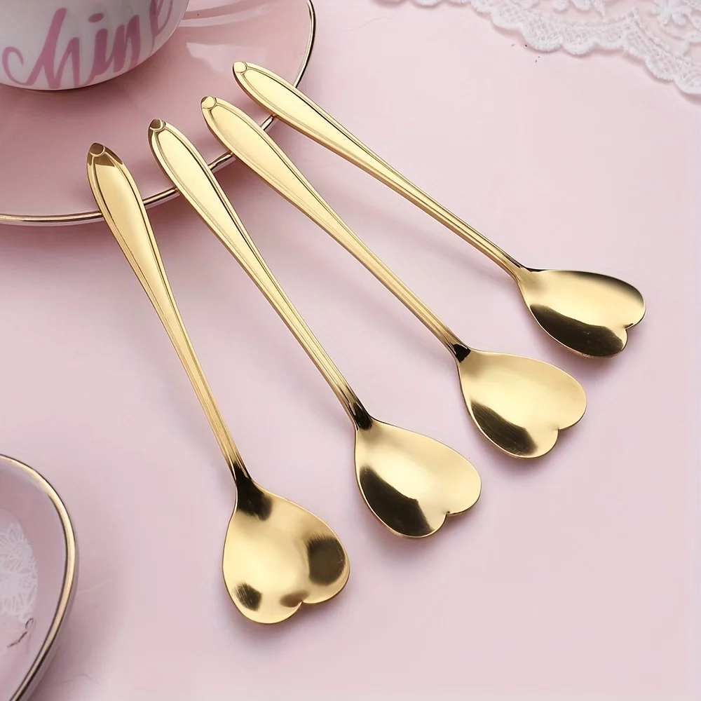 Stainless Steel 410 Tableware Creative Flower Coffee Spoon, Stirring Spoon, Suga