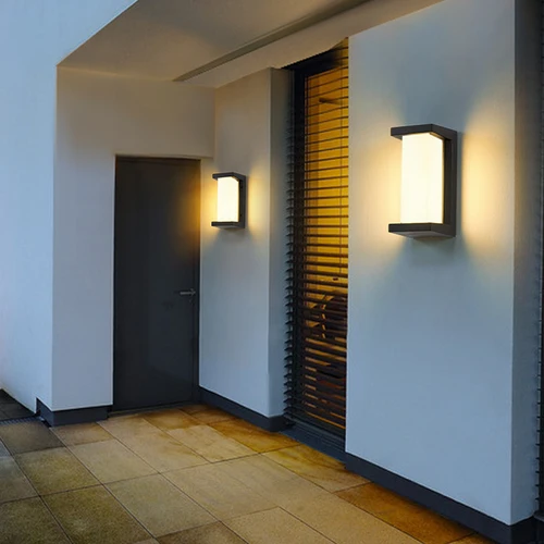 LED 야외 방수 벽 램프, IP65 레이더 센서 조명, 표면 장착 베란다 조명, 발코니 정원 조명, 12W 18W 30W 5