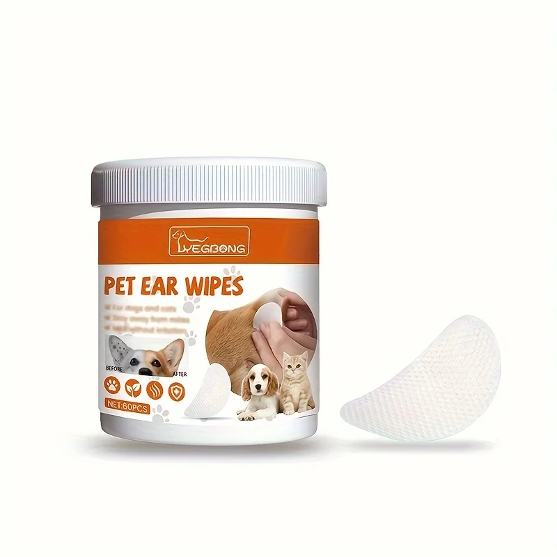 Pet Ear Wipes Teeth Eye Cleaning Wipes For Dogs And Cats Grooming Supplies 60pcs pet cleaning wipes