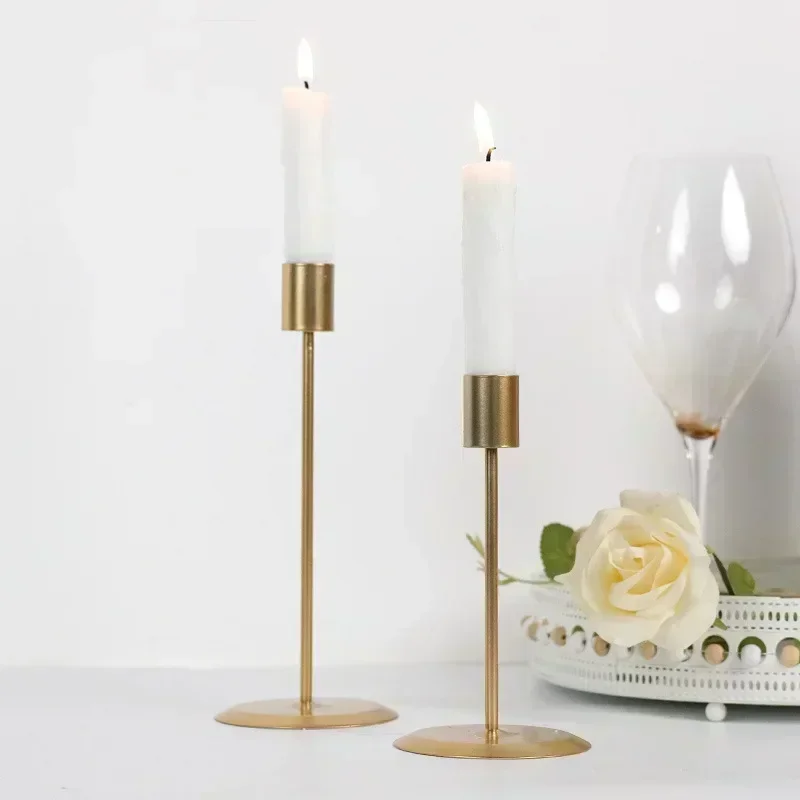 Candle Holders Nordic Single Head Iron Art Candleholder Wedding Decoration Romantic Atmosphere Candlelight Dinner Candle Cup candle holders