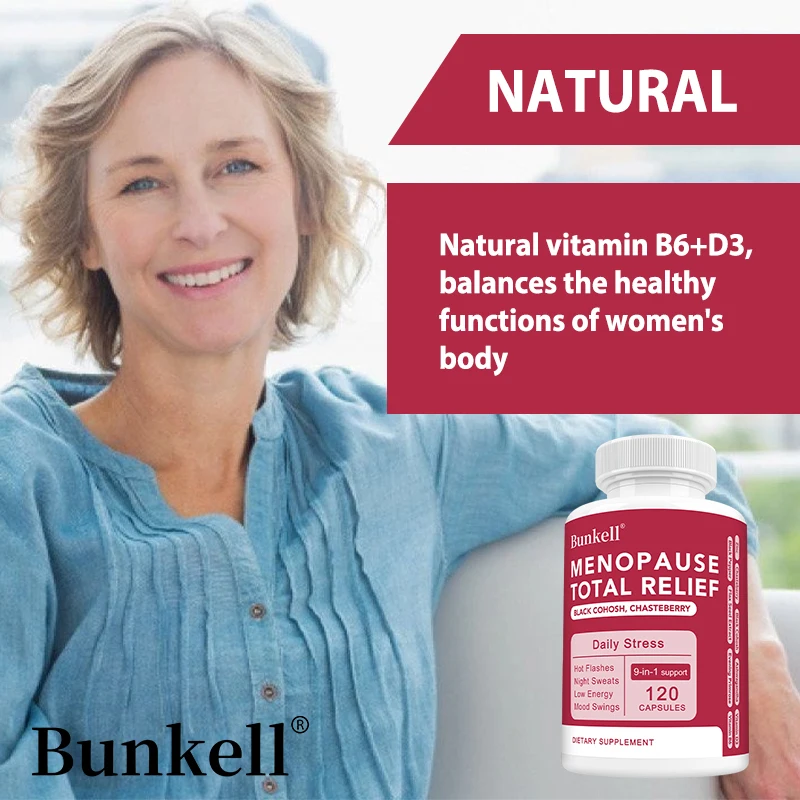 Menopause Total Relief Balance Helps with everyday stress hot flashes night sweats mood low energy