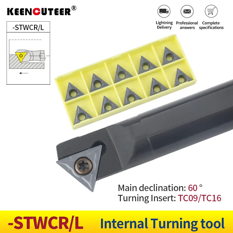 Tour Cnc Avec Trou Intérieur, Outils De Tournage, Usinage, Insertion En  Carbure, Porte-outils Internes Tcmt, Fraise D'alésage, Tour S08k-stwcr09  S25s-stwcr16 Porte Outil Tour A Metaux Outillage - Outil De Tournage -  AliExpress