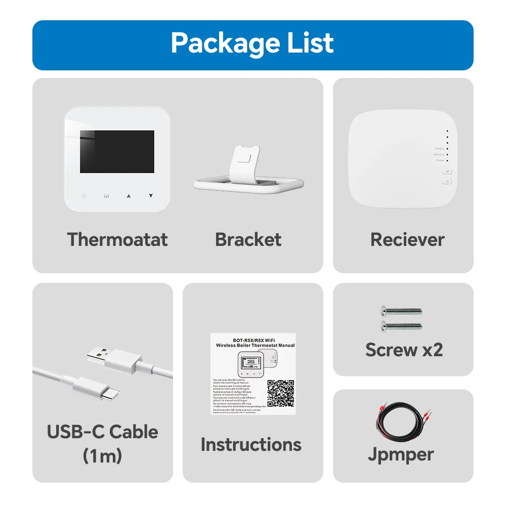 Smart Programmable Temperature Controller WiFi Wireless Thermostat for Gas Boile