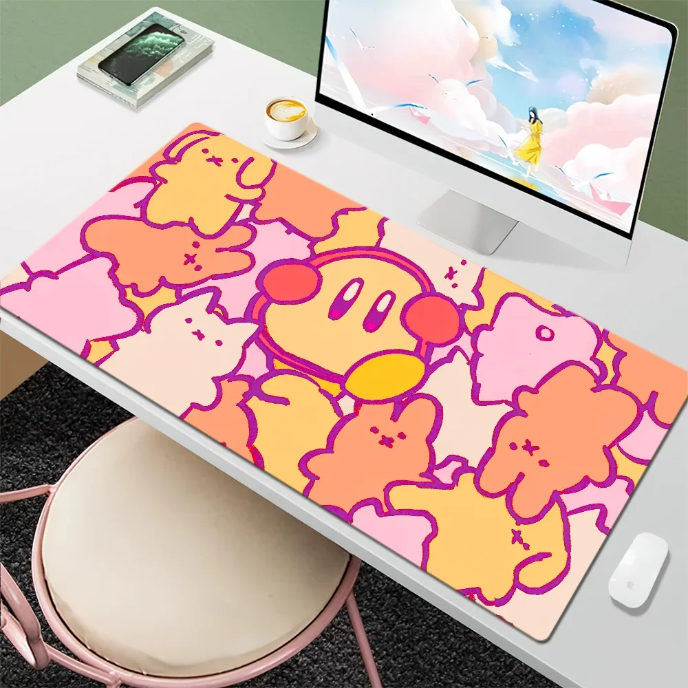 Kawaii K-Kirbys Large PC Mouse Pad For Non-Slip Gaming Laptops Gamer Carpet Keyboard Mat Desk Protector 4