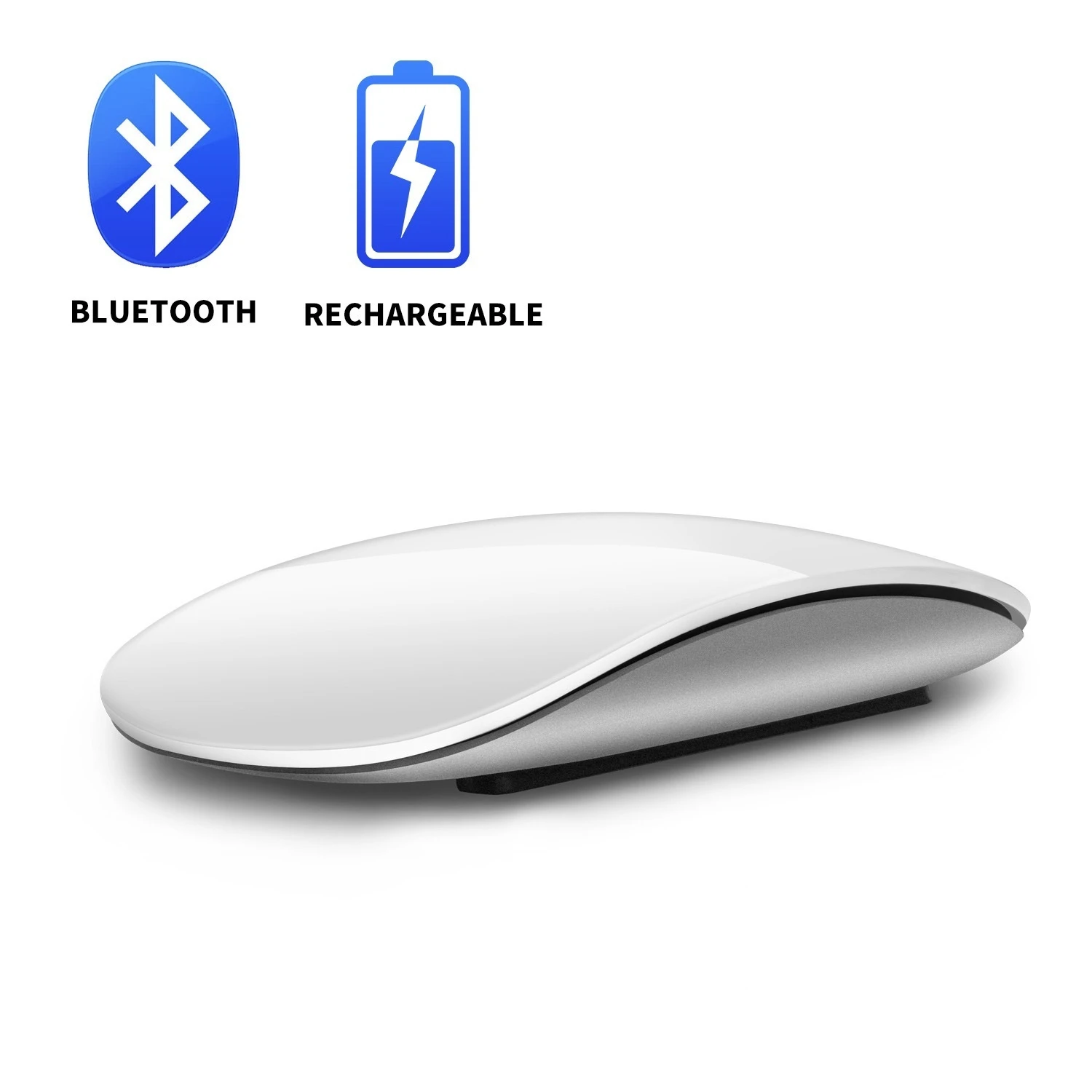 best wireless mouse Bluetooth Mouse Wireless Mouse Rechargeable Silent Multi Arc Touch Mice Ultra-thin Magic Mouse For Laptop Ipad Mac PC Macbook white wireless mouse Mice