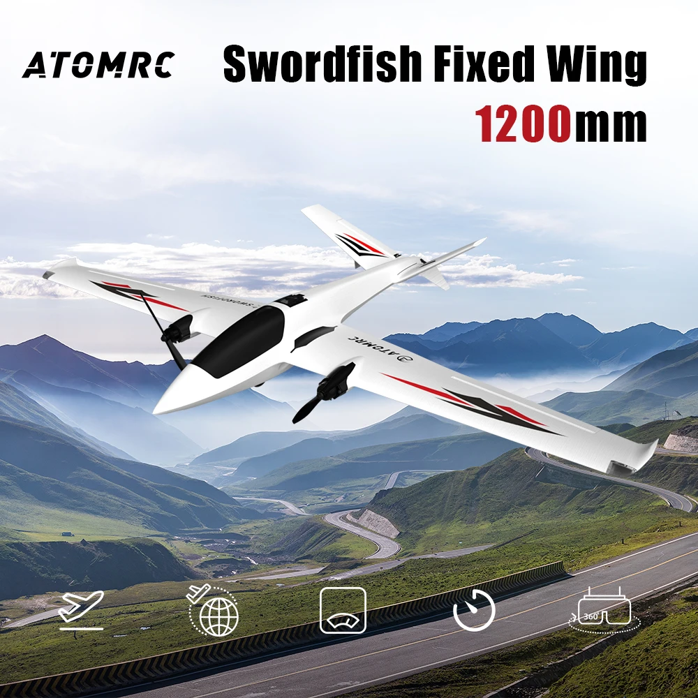 ATOMRC Swordfish 1200mm Fixed Wing Wingspan FPV Aircraft RC Airplane