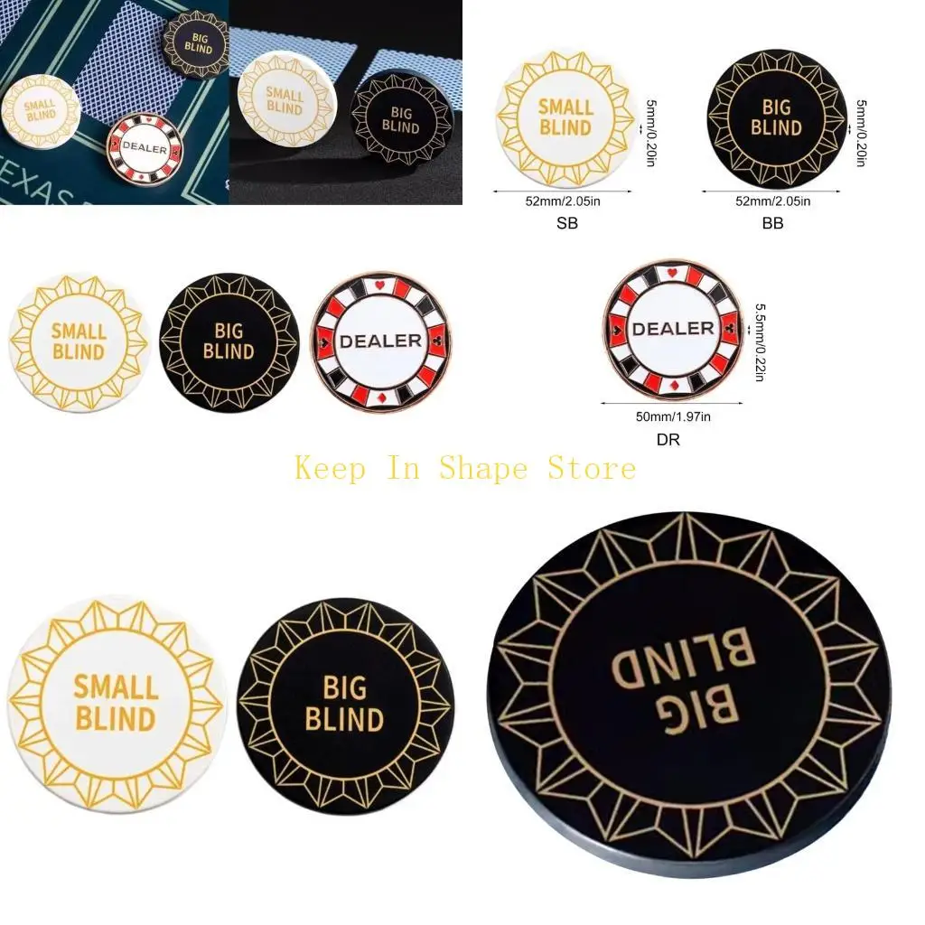 U1JC 프로페셔널 메탈 포커 게임 딜러 버튼 도박 카드 게임 설정