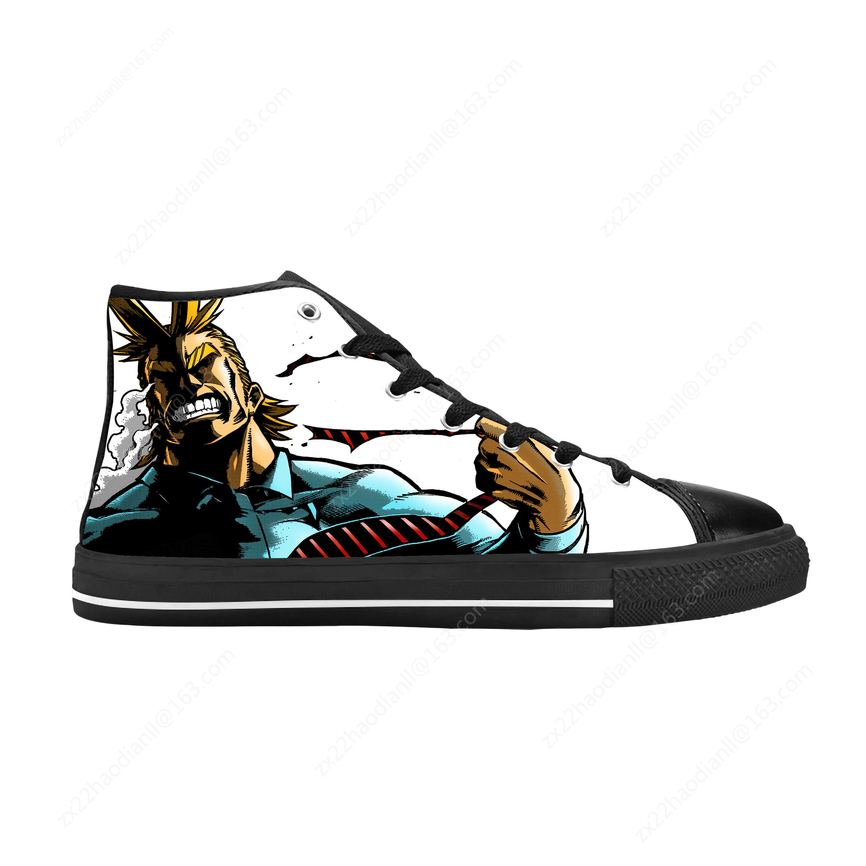 Japanese Anime Manga My Hero Academia All Might Casual Cloth Shoes High Top Comfortable Breathable 3D Print Men Women Sneakers
