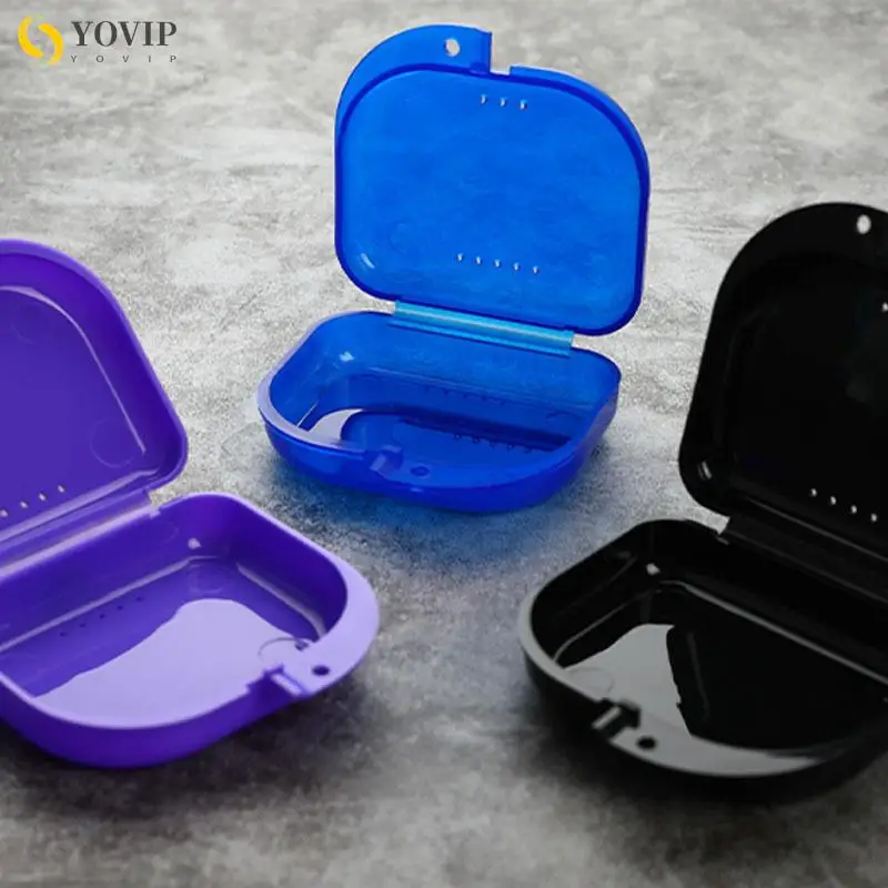 

Tooth Retainer Box Brace Container Mouthguard Guard Denture Storage Case Cleaner
