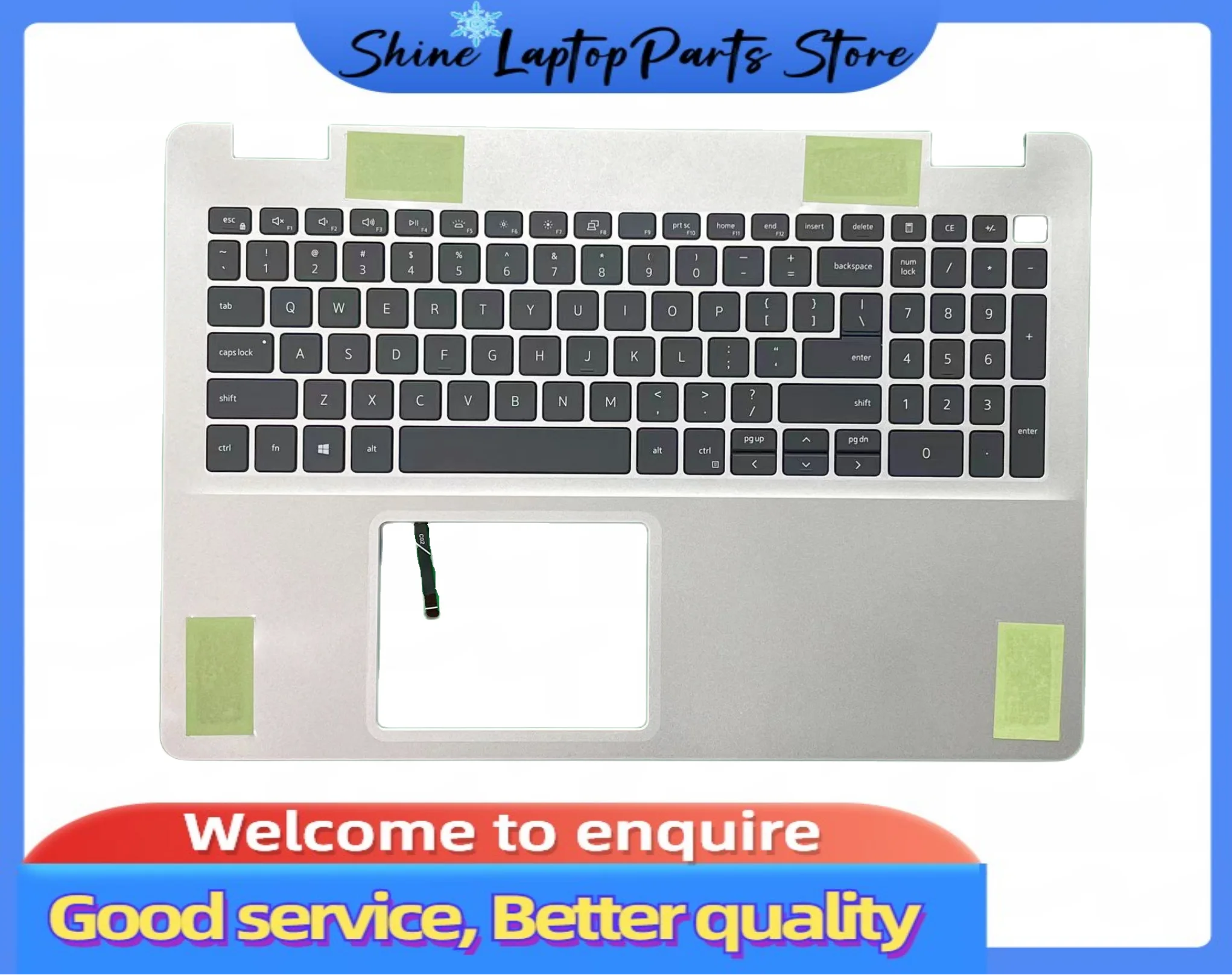 New case for Dell Inspiron 15 5000 5593 C Cover Palmrest keyboard ...