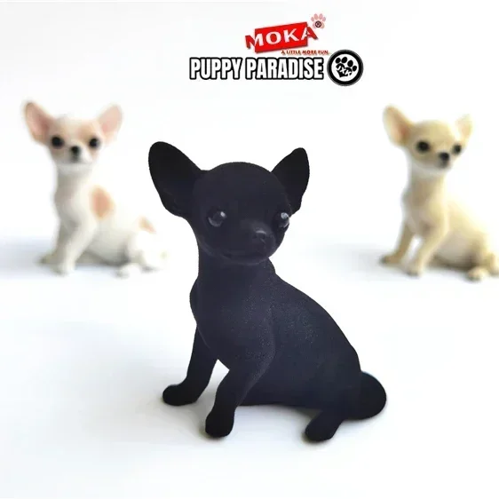 JXK Fluff Chihuahua Dog Pet Healing Figure Canis Lupus Puppy