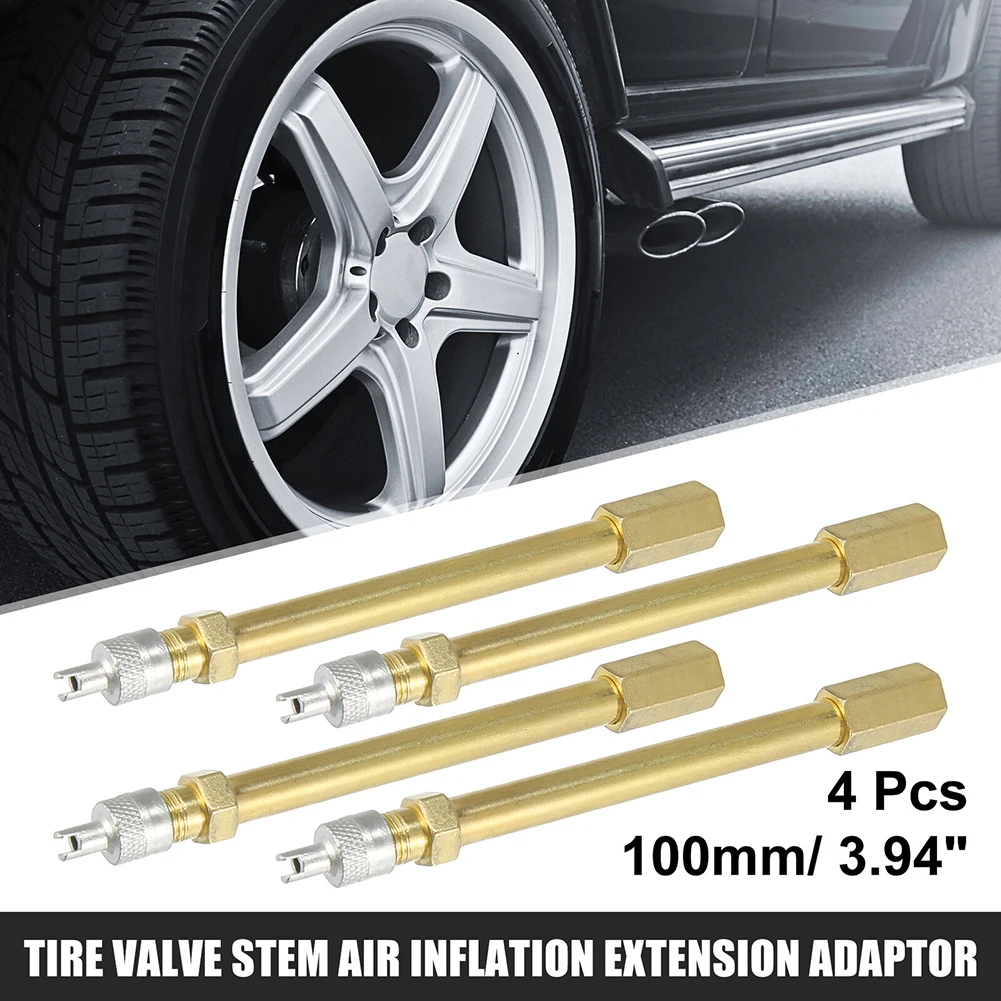 

Car Wheel Tire Valve Cap Extension Pole Cap Extender Tyre Stem Extension Inflation Valve Stems Stright Pole Universal Auto Truck