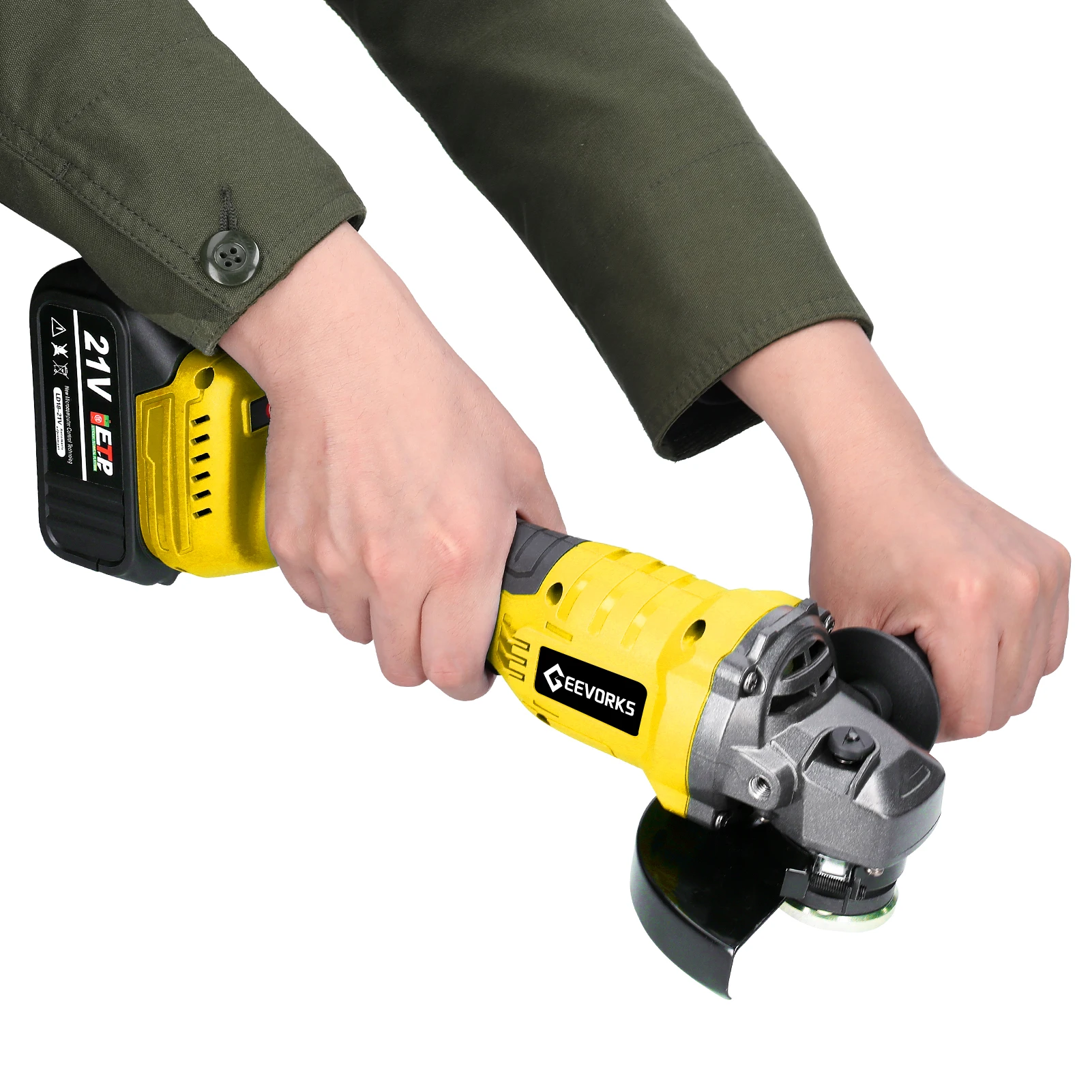 Electric Grinding Tool Power Tool 21V 125mm M14 Angle Grinder Brushless Motor Cutting Polishing Ceramic Tile Wood Stone Steel 4