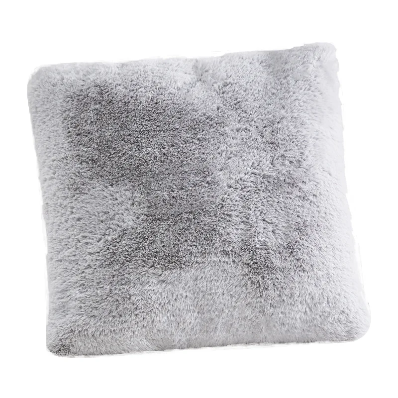 

European Style Luxury Plush Pillow Winter Senior Sense Simple Solid Color Bed Office Sofa Cushion Waist Pillow Cover