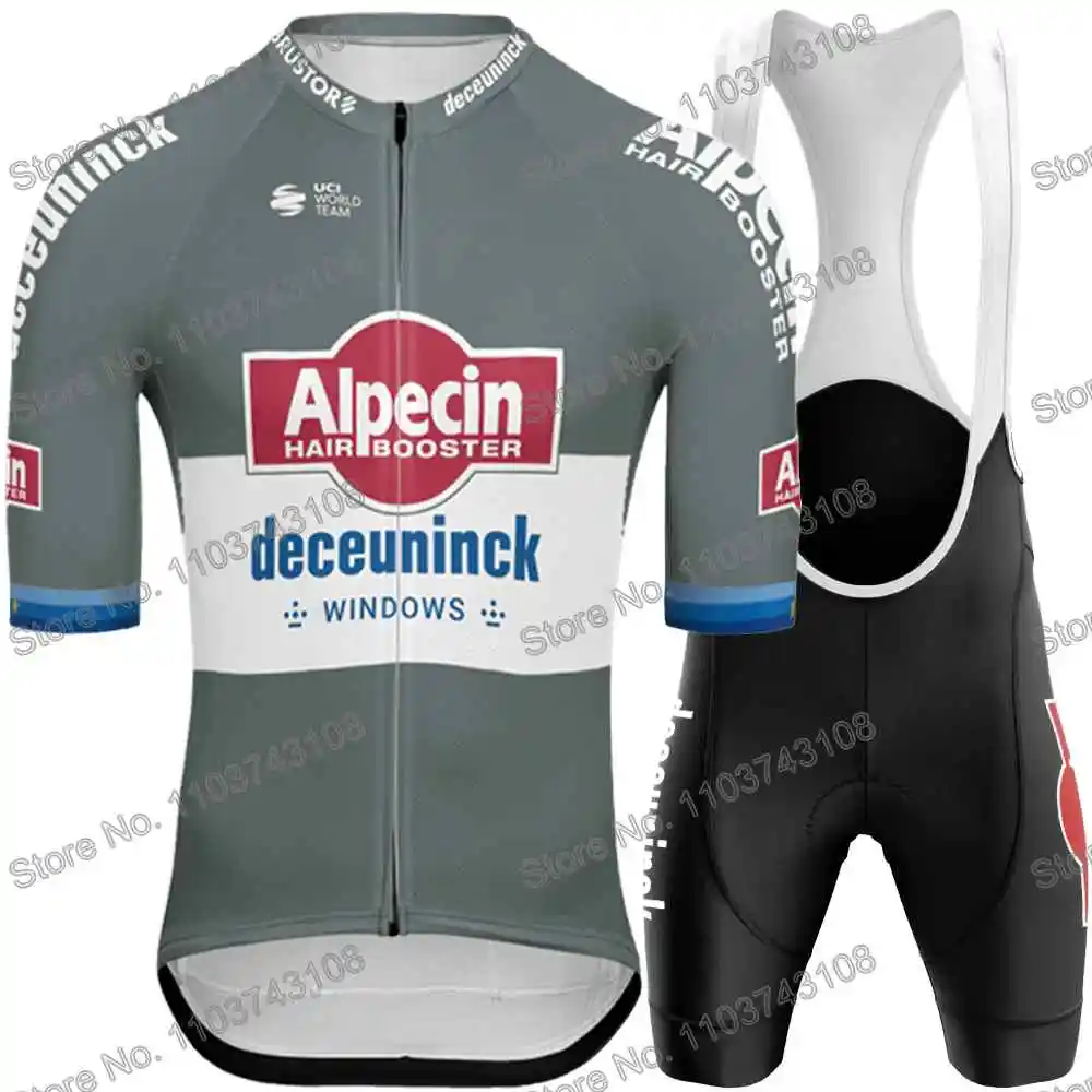 Alpecin Deceuninck Cycling Jersey Men's Set Summer Cycling Clothing European Champion Road Bike Shirt Suit MTB Bib Shorts