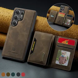 Enhanced Magnetic Leather Wallet Case with Card Holder and Pocket Cover - Galaxy Z Fold7 (Coffee)