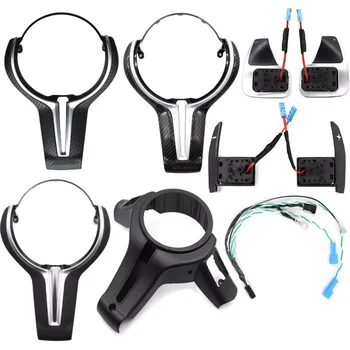 M3 M6 Car Steering Wheel Cover Kit Upgrade Fit For BMW F10 F30 F20 F48 F25 F32 Cruise Control Speed Button Switch Shift Paddle 1