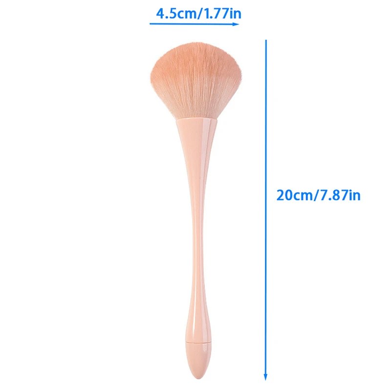 Dust Cleaning Nail Brush Manicure Nail Art Brush Big Head Flower Powder Blush Brush Salon Makeup Beauty Nail Accessories Tool 6