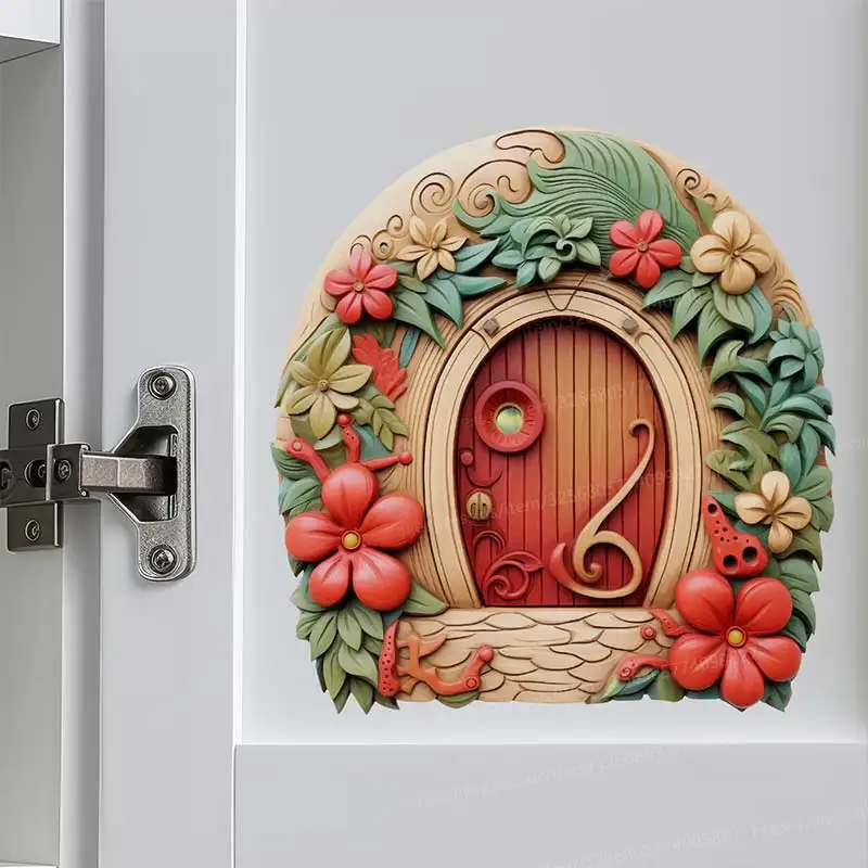 Rose Fairy Door Wall Sticker - Peel & Stick Decal For Kids' Room & Whimsical Decor - View #10