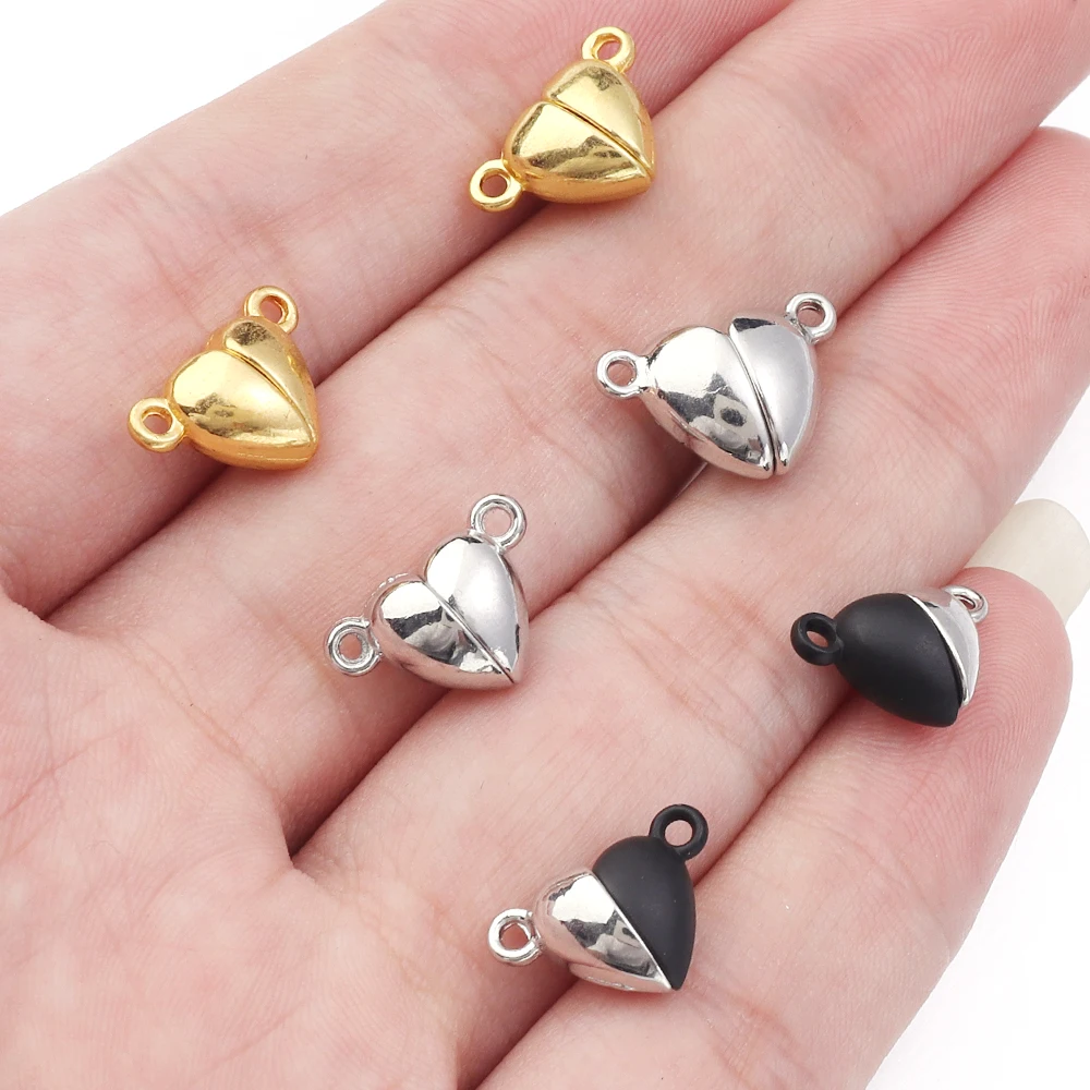 5pcs/Lot Round Strong Magnetic Clasps for Jewelry Making Magnet End Clasp  Connectors Buckle Metal Clasp With Lobster Clasps - AliExpress