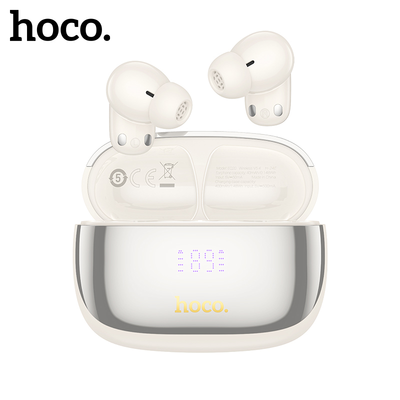 HOCO EQ20 ANC ENC Noise Cancellation Bluetooth 5.4 Wireless Earbuds Support Dual Connect HiFi Stereo Music Sport In-Ear Earphone