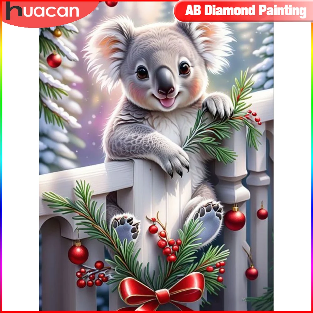 Kit Diamond Painting 5D Koala Madre E Cucciolo - Tela 30x30 Cm, Strass Rotondi - YSCOLOR