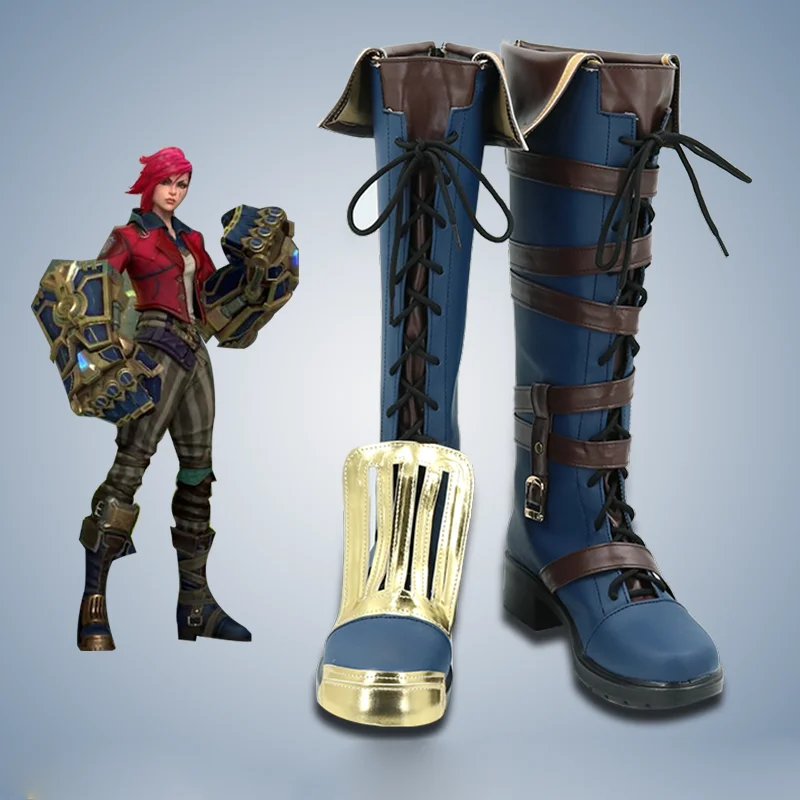 game-lol-arcane-vi-cosplay-shoes-pu-leather-shoes-halloween-carnival-boots-cosplay-props-custom-made