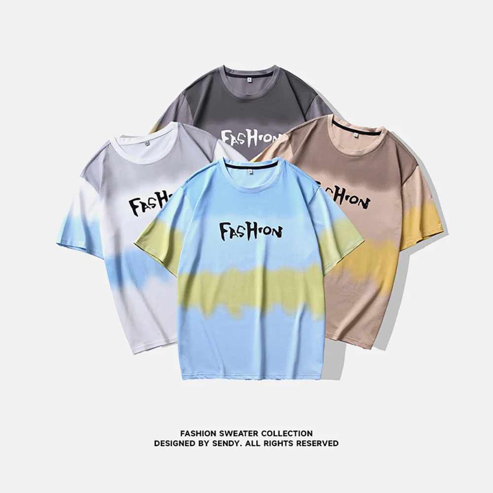 

Short-sleeved men's undershirt T-shirt fashion brand half-sleeved trend with Japanese American casual