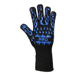 High-Temperature Fireproof BBQ and Baking Gloves - Enhanced Heat Resistance and Insulation (E)