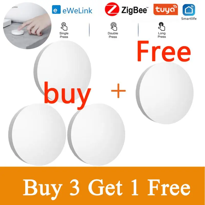 Tuya/Ewelink Zigbee Smart Scene Switch Wireless Buttom Switch Mini Multi Scene Linkage Pulsante Di Controllo One Touch Per Smart Life